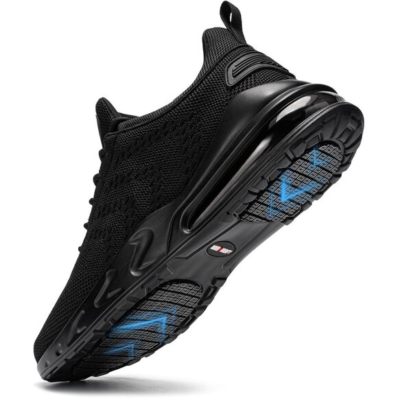 Men's Black Non Slip Water Resistant Trabajo Food Service Chef Kitchen Sneakers - Picture 2 of 6